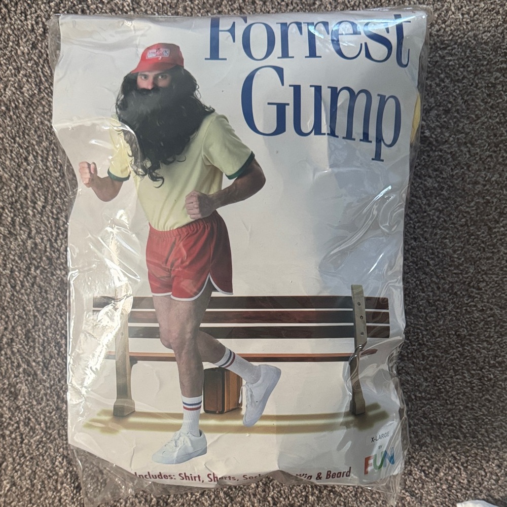 Forrest Gump Costume with Wig and Beard